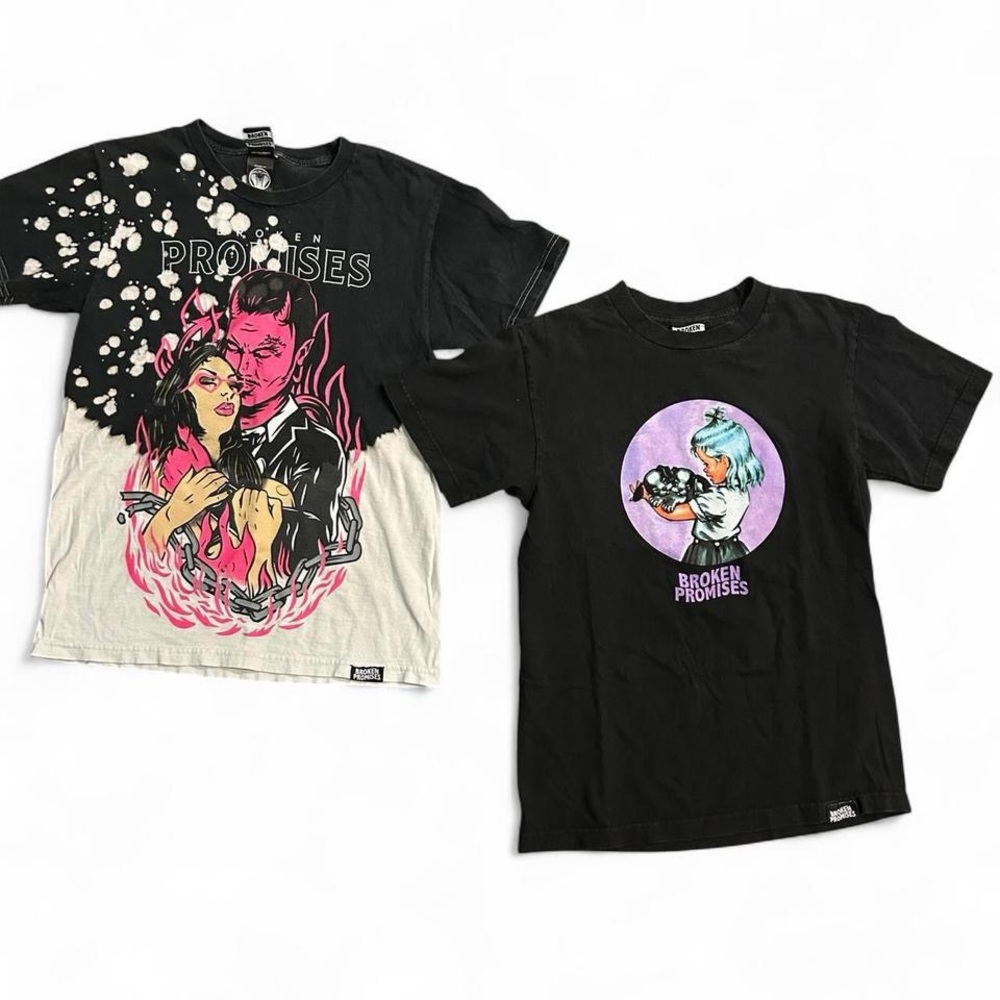 Broken Promises Graphic Tees Bundle- Black and White